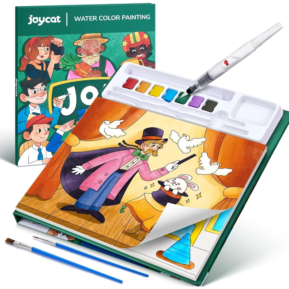 JoyCat Paint with Water Coloring Books for Toddlers (Bugs & Blossoms)(Occupations)