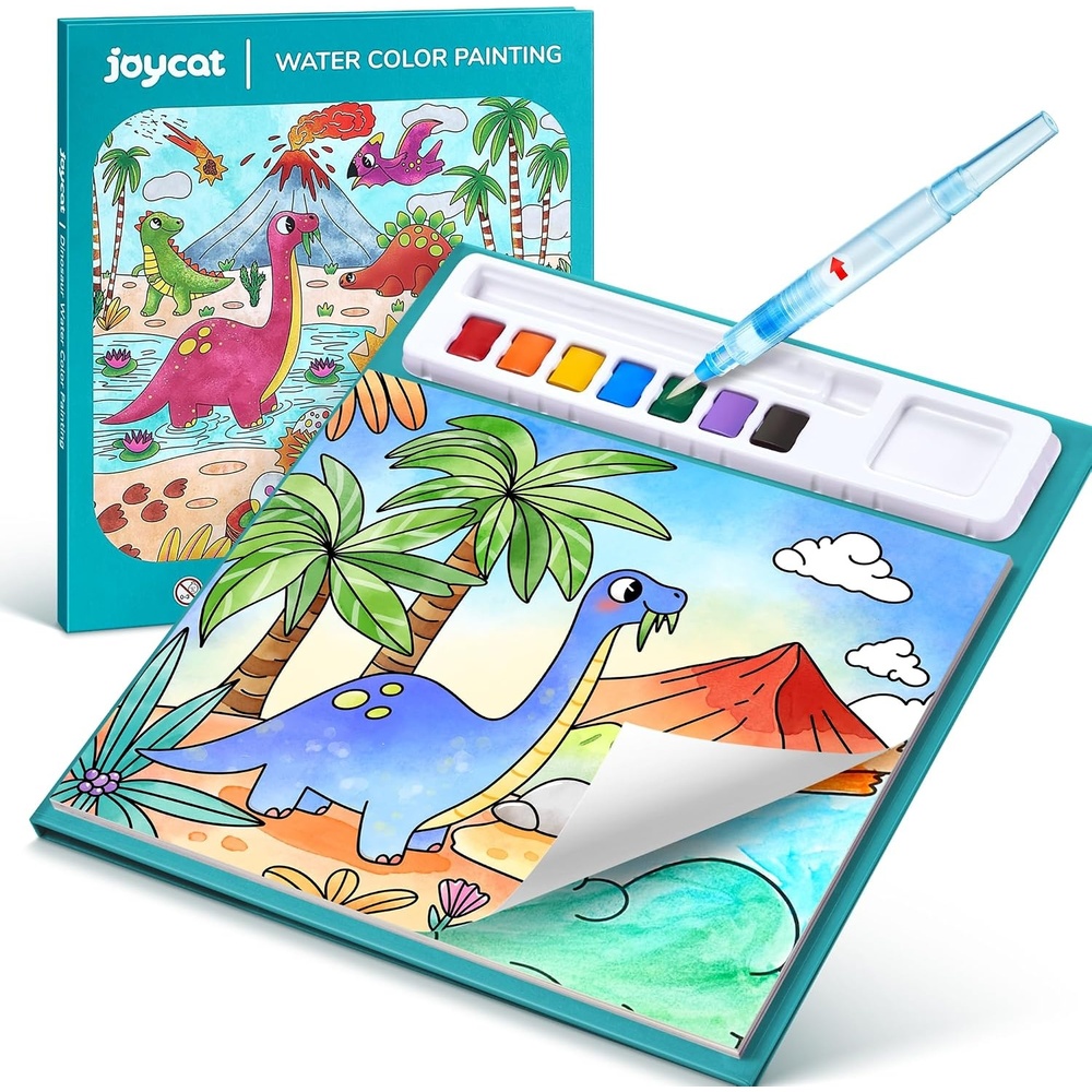 JoyCat Paint with Water Coloring Books for Toddlers (Bugs & Blossoms)(Dinosaurs)
