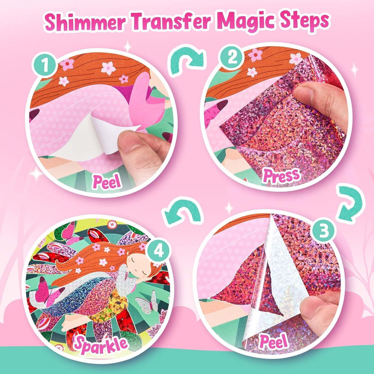 JoyCat Paint with Water Coloring Books & Shimmer Art (Fairy)(Purple)