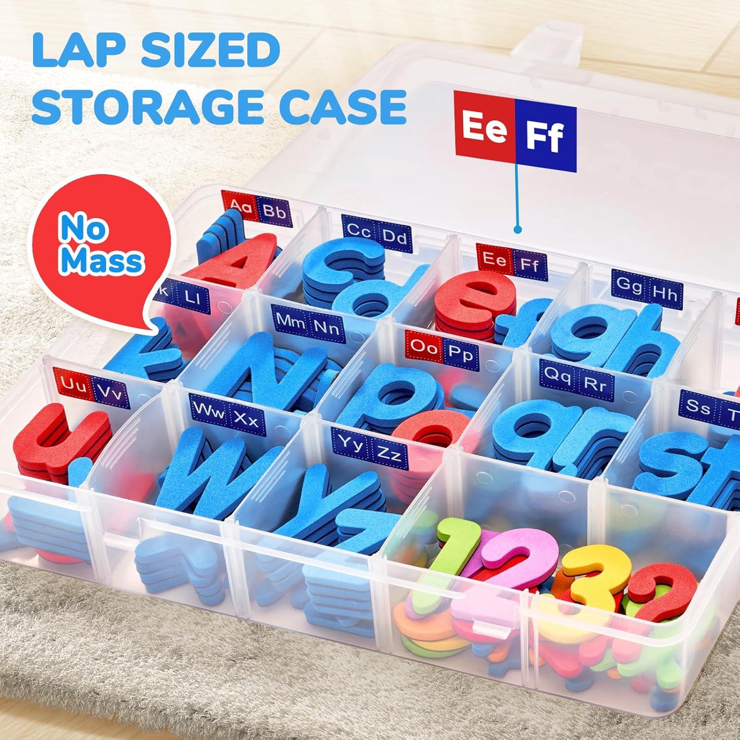 Gamenote Classroom Magnetic Letters Kit 238 Pcs with Double-Side Magnet Board – Foam Alphabet Letters for Kids Spelling and Learning(178PCS)