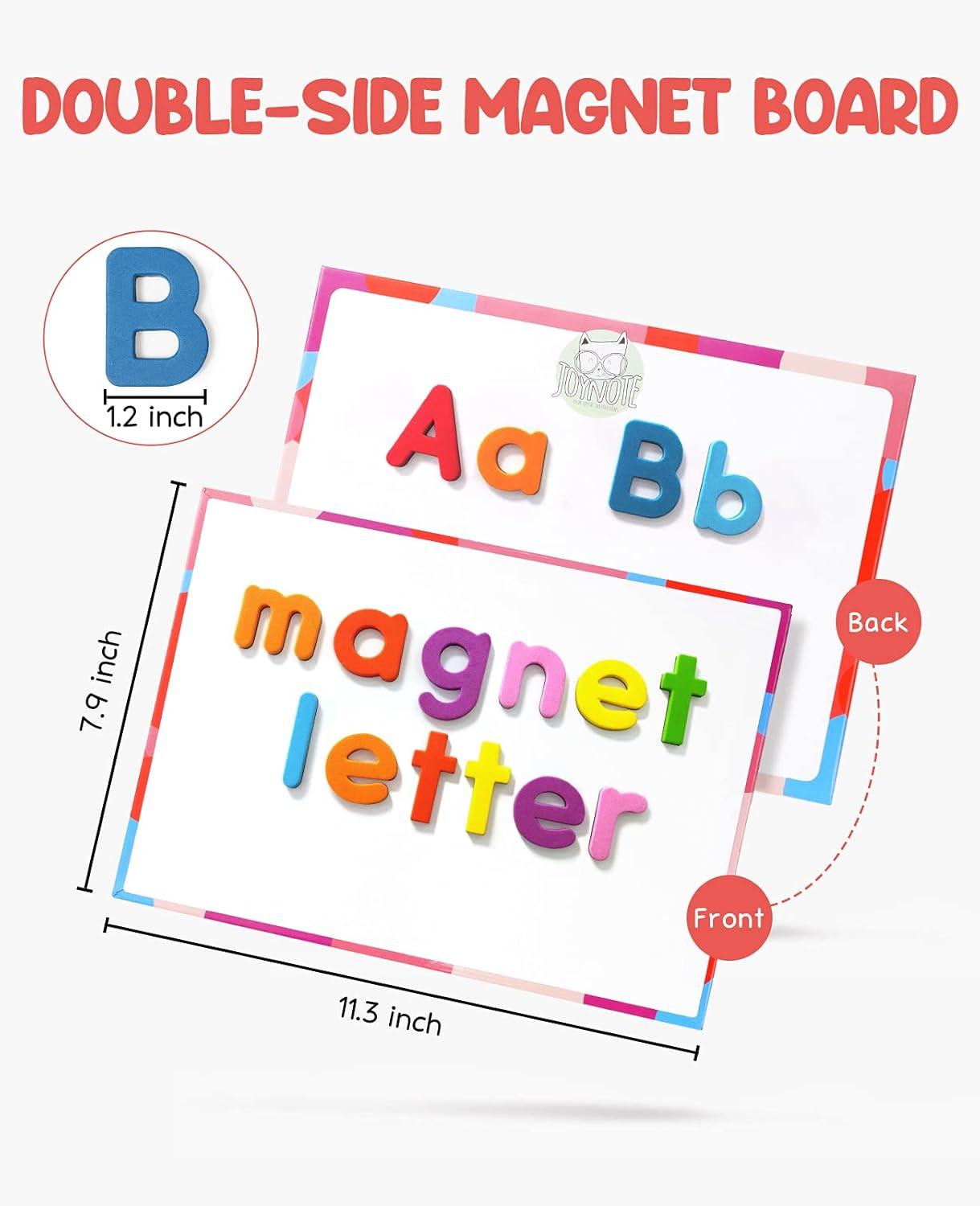 Gamenote Classroom Magnetic Alphabet Letters Kit 238 Pcs with Double – Side Magnet Board – Foam Alphabet Letters for Preschool Kids Toddler Spelling and Learning Colorful ABC Education Fridge Magnets(238PCS)