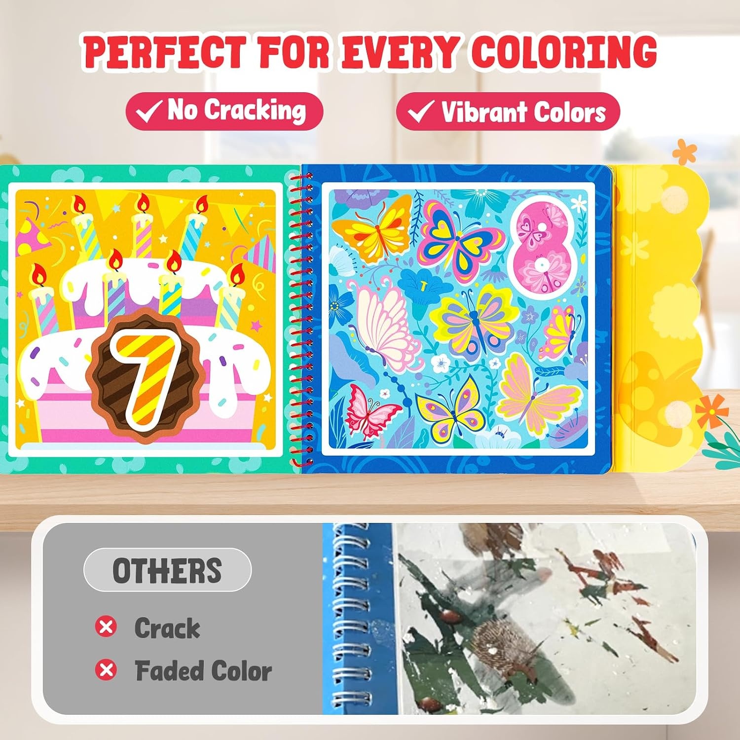 JoyCat Water Coloring Book for Toddlers, Shapes & Transportation Theme, 14 Reusable Activity Pages, Mess-Free Coloring Book for Kids Ages 3-5, Preschool Shape Learning Vehicle Activity Book(Alphabet + Number)