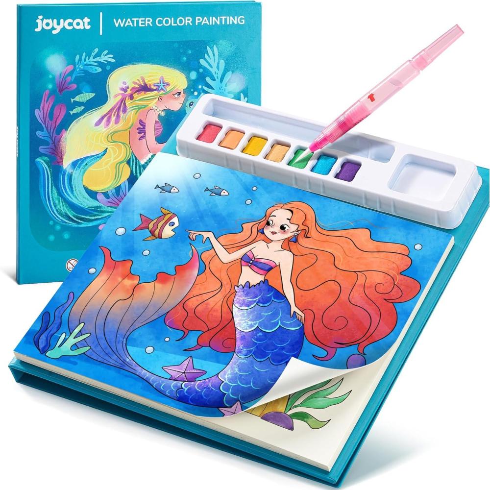 JoyCat Paint with Water Coloring Books for Toddlers, Watercolor Painting Sets for Kids Ages 3-5 4-8, Arts and Crafts Drawing Activities Toy Birthday Gift for Boys Girls (Comics)(Underwater World)