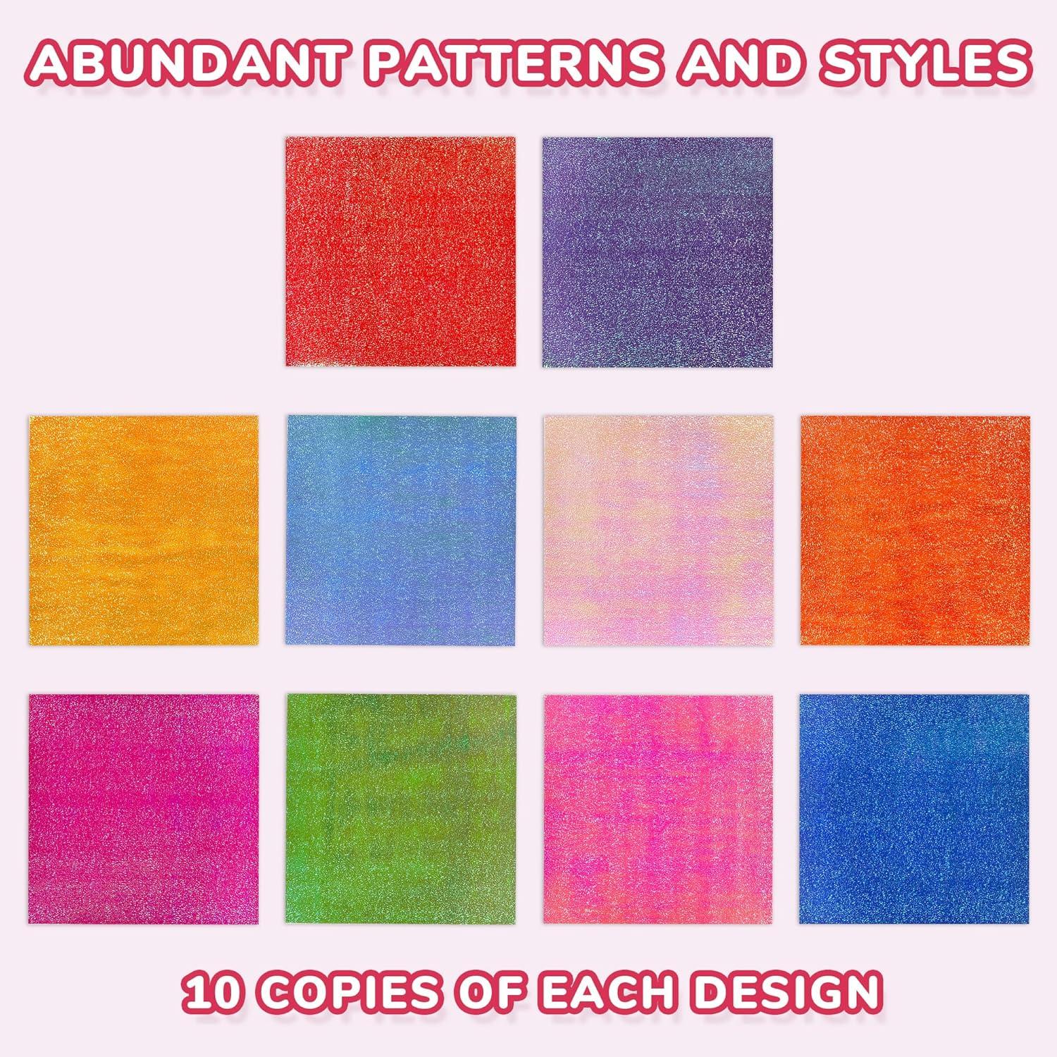 Dreamy Fantasy Origami Paper – 50 Sheets 6×6 Inches – Double-Sided Ethereal Patterns for Magic, Mythical & Celestial Crafts – for Adults, Kids & Artists, Ideal for Scrapbooking.(Textured Paper)