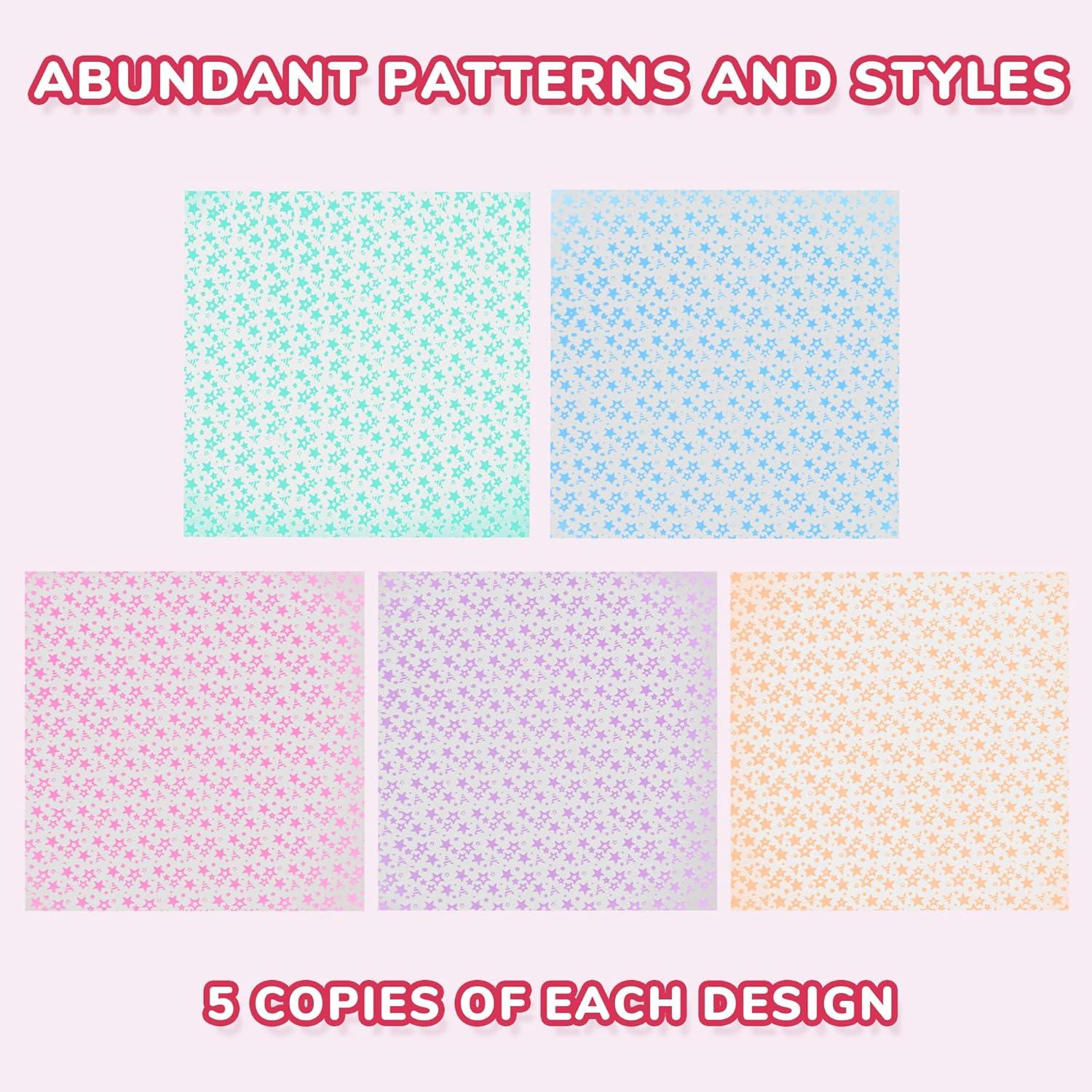 JoyCat Origami Papers, 6×6 Inches – Floral & Botanical Origami Paper – 50 Sheets Double-Sided Vintage Flower Patterns, Retro Nature Folding Paper for Scrapbooking(Deep Glow)