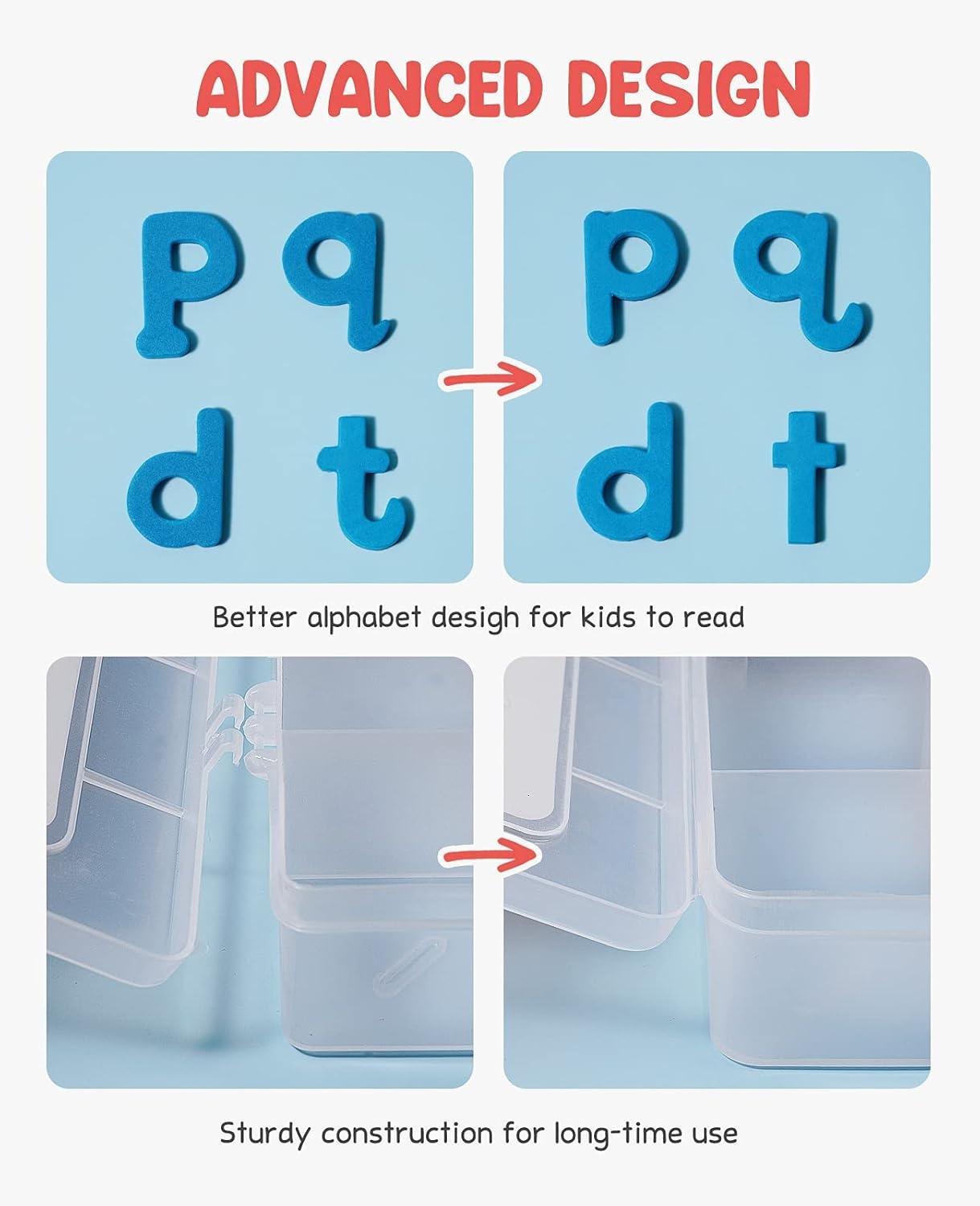 Gamenote Classroom Magnetic Letters Kit 238 Pcs with Double-Side Magnet Board – Foam Alphabet Letters for Kids Spelling and Learning(238PCS)