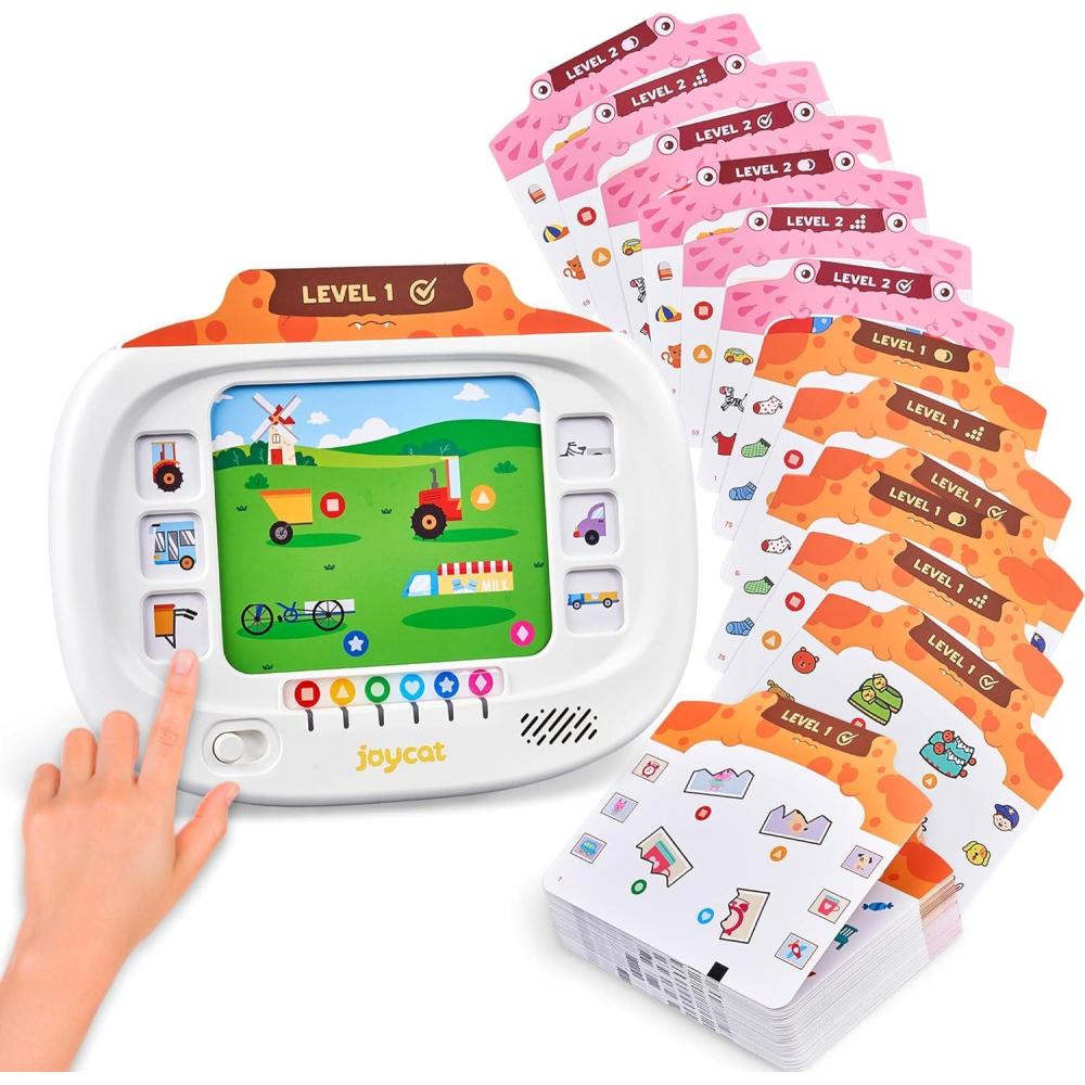 JoyCat Interactive Logic Learning Toy for Kids Ages 3-8, Educational Flash Card Game with 160 Learning Activities, Matching, Sequencing & Problem Solving, Montessori STEM Gift for Boys Girls