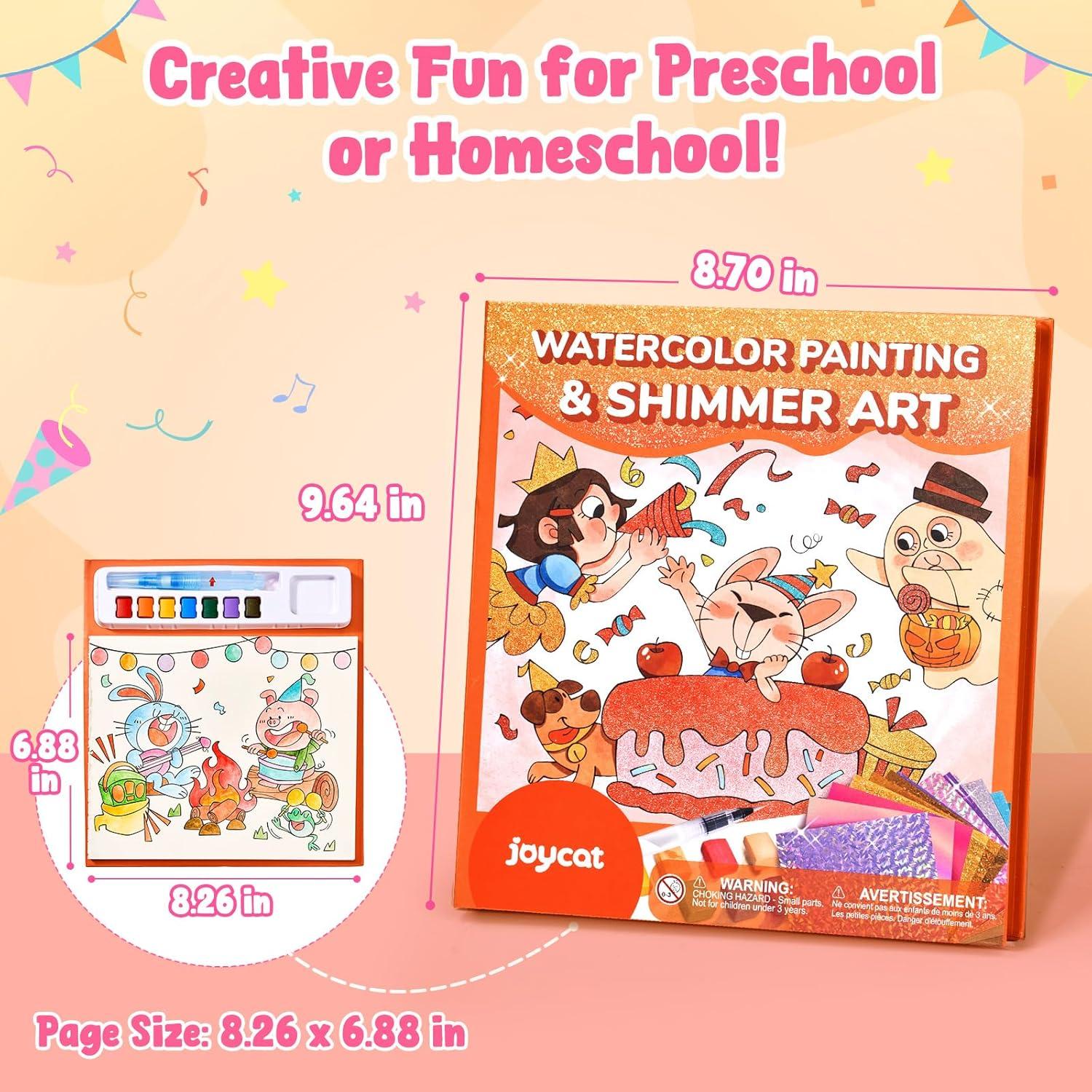 JoyCat Paint with Water Coloring Books, Art & Craft Activity, No Mess Art for Kids Ages 4-8, Craft Kits & Supplies, DIY Creative Activity, Gifts for Girls & Boys (Ocean Princess)(Party)