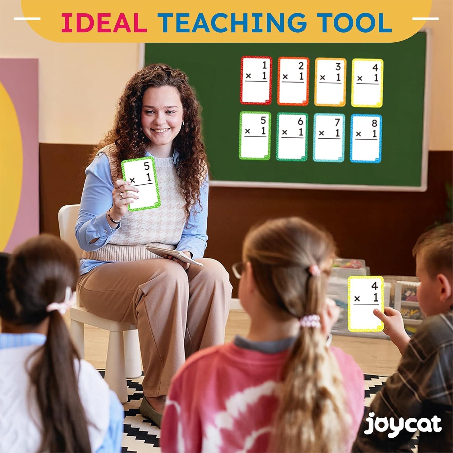 JoyCat 288 Math Flash Cards Set of 4- Multiplication, Division, Addition and Subtraction Flashcards for Kids 1st 2nd 3rd 4th 5th Grade or Kindergarten Homeschool Supplies(Multiplication Flash Cards)