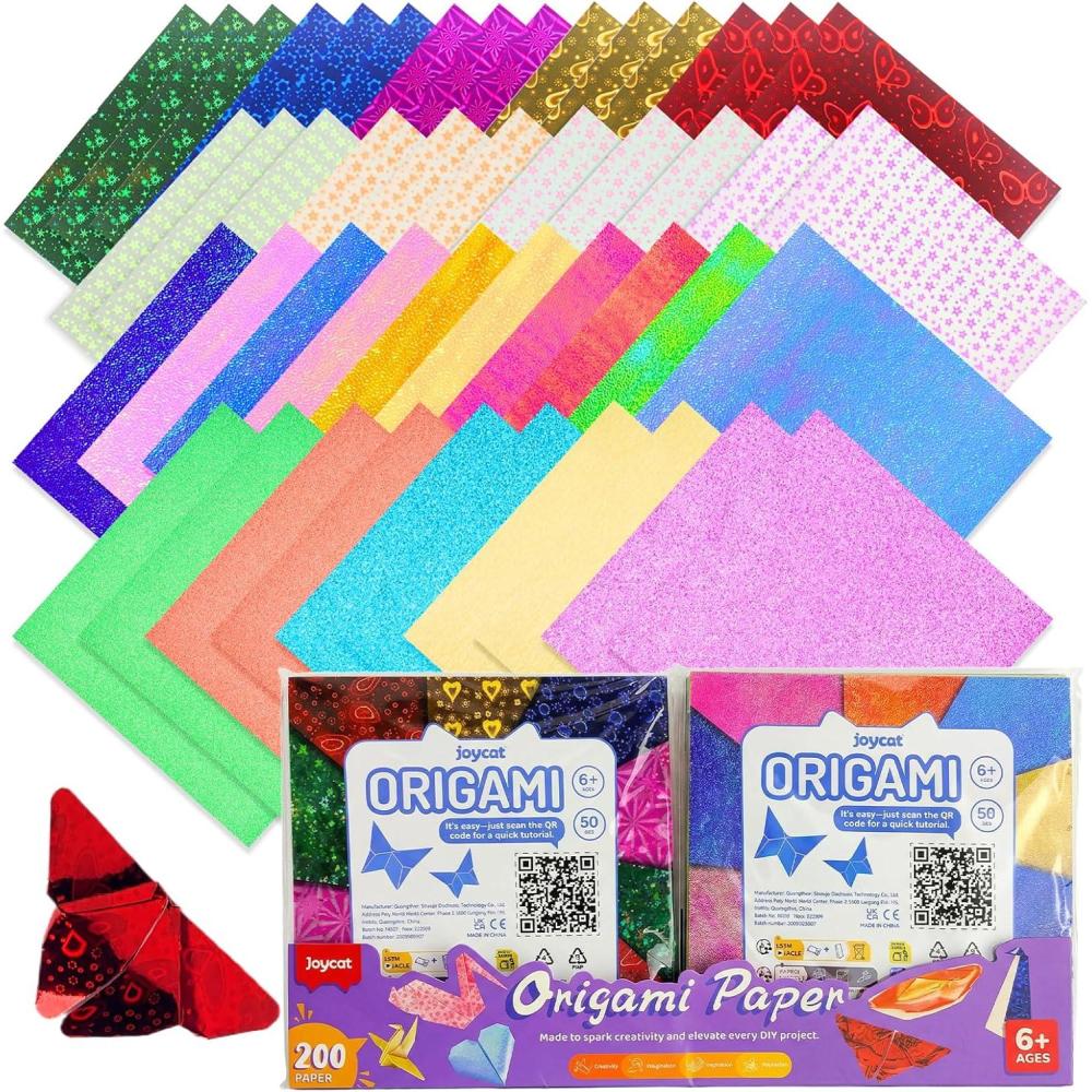 JoyCat Origami Papers, 6×6 Inches – Floral & Botanical Origami Paper – 50 Sheets Double-Sided Vintage Flower Patterns, Retro Nature Folding Paper for Scrapbooking(Specialty Mega Kit)