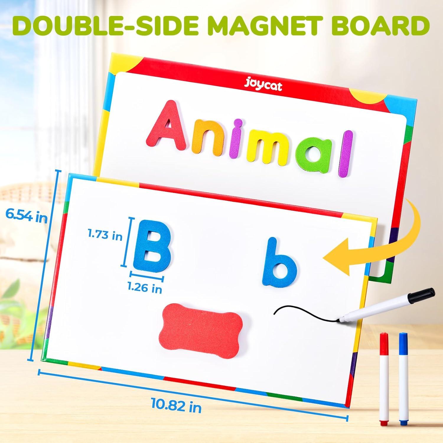 Gamenote Classroom Magnetic Alphabet Letters Kit 238 Pcs with Double – Side Magnet Board – Foam Alphabet Letters for Preschool Kids Toddler Spelling and Learning Colorful ABC Education Fridge Magnets(178PCS)