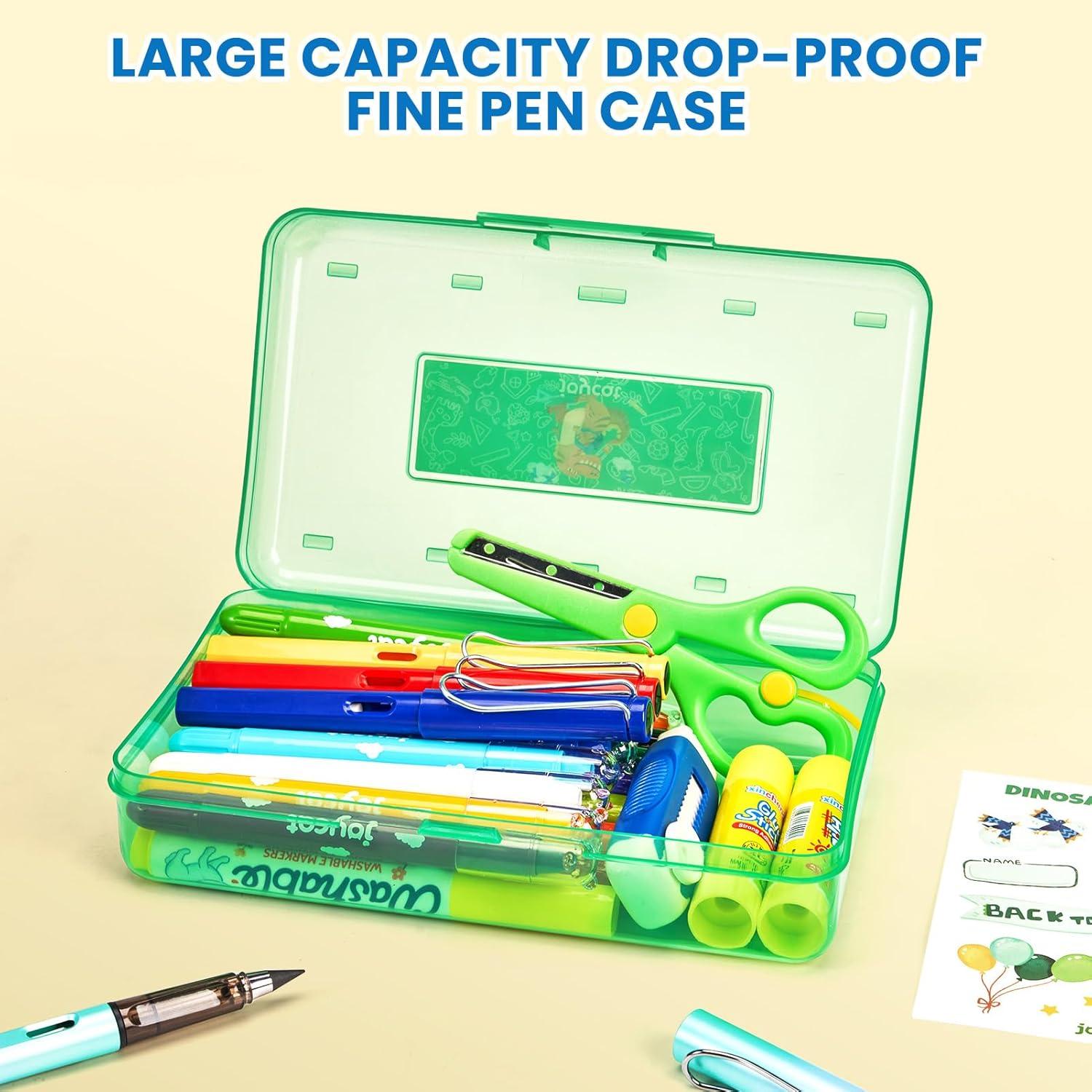 46-Piece Washable Back to School Supplies Gift Kit for Kids-Dinosaur Essential First Day Gift Set for Kindergarten & Elementary, Art Supplies & Refillable Tools, Ideal Kids Stationery Set for Boys.(Dinosaur 46-piece set)