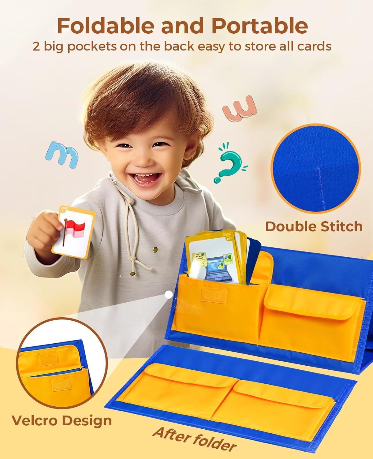 Gamenote Word Building Desktop Pocket Chart Tent Flash Cards Kit – CVC Words Phonics Games Blending Board for Kindergarten Reading and Spelling(CVCC&CCVC)