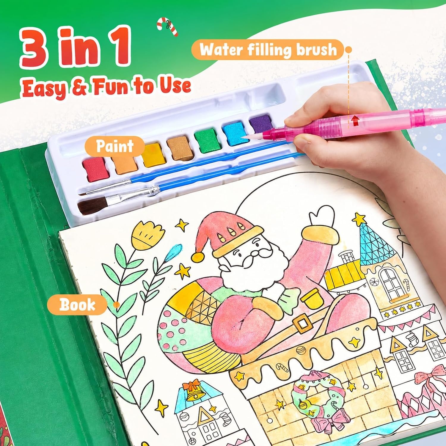 JoyCat Paint with Water Coloring Books for Toddlers (Thanksgiving)(Christmas)