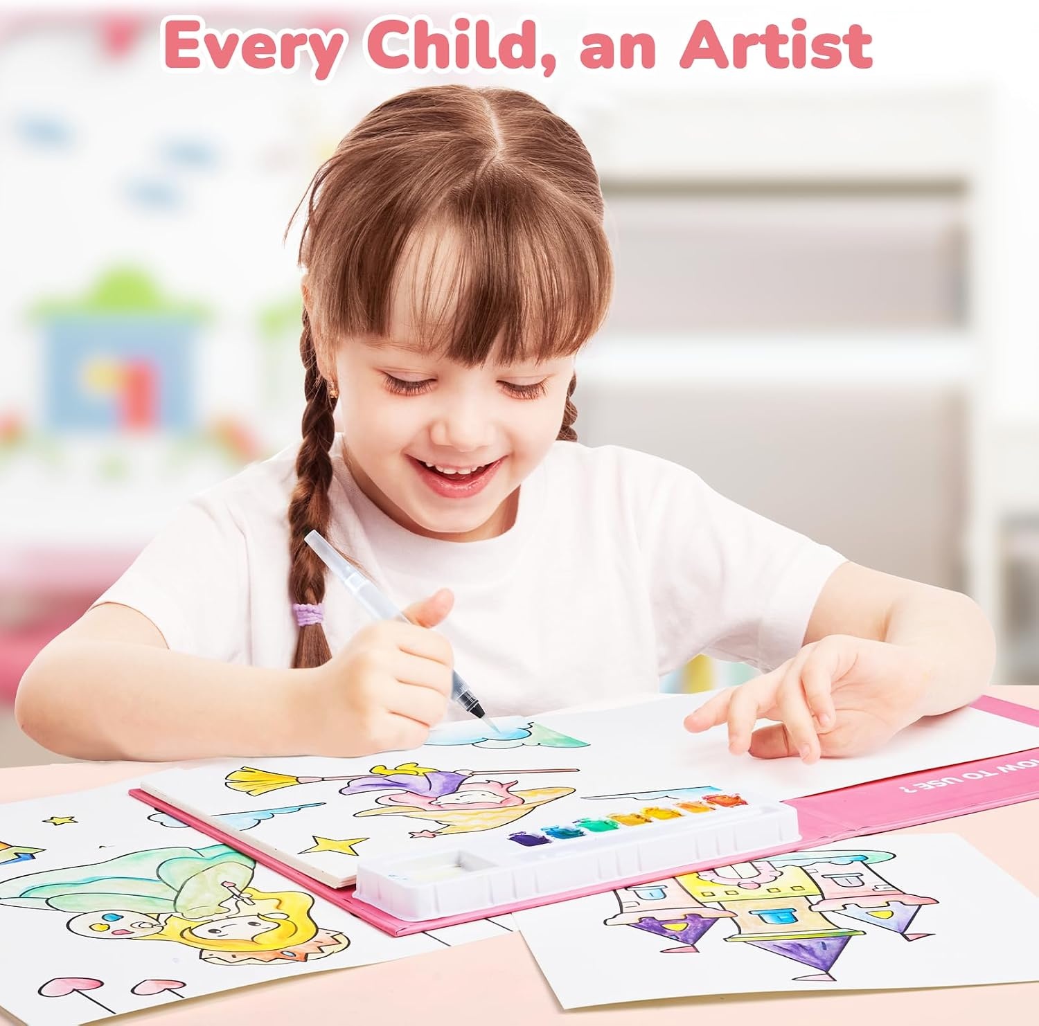 JoyCat Paint with Water Coloring Books for Toddlers (Thanksgiving)(Magical Pony)