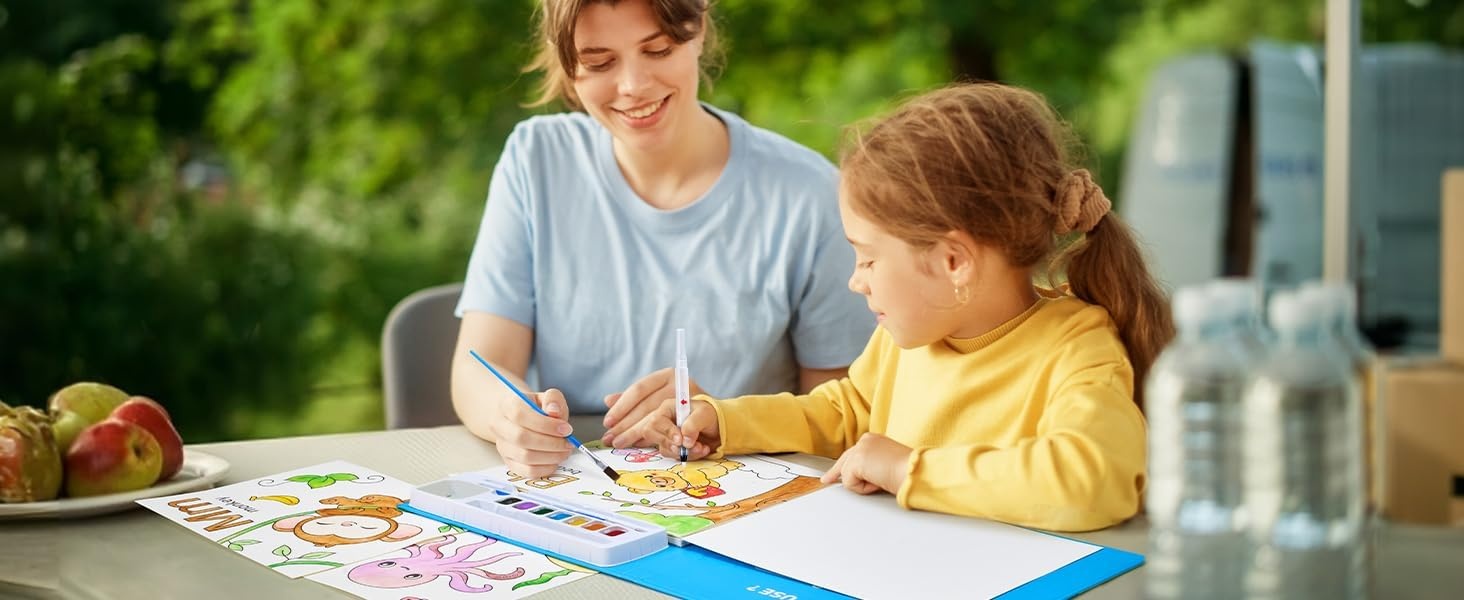 JoyCat Paint with Water Coloring Books for Toddlers (Thanksgiving)(Animal & Alphabet)