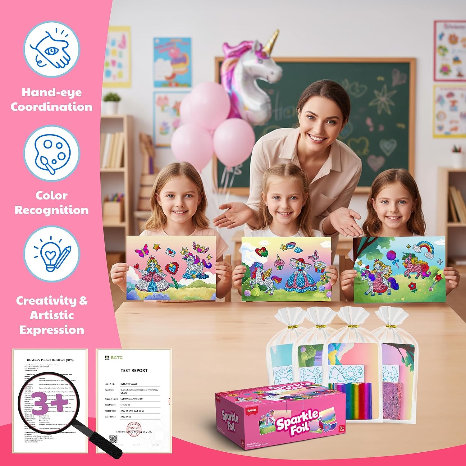 JoyCat 24 Pack Mermaid Dot Art +Unicorn Foil Art Party Favors, Mess-Free Dot Sticker Activity Set with 4800+ Stickers & Goodie Bags, Classroom Prizes, Goodie Bag Stuffers, Mermaid Toys for Ages 3-8