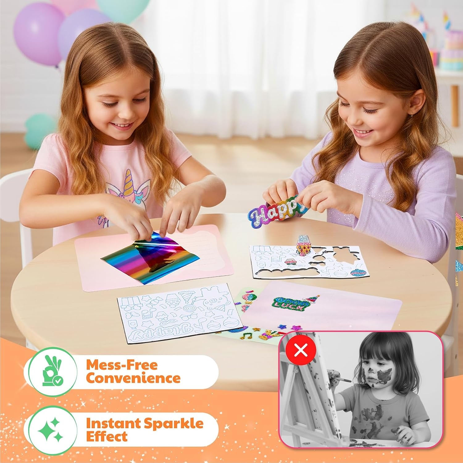 JoyCat 24 Pack Dinosaur Foil Art Party Favors, Craft Kits for Kids Ages 4-9(Greeting Cards)
