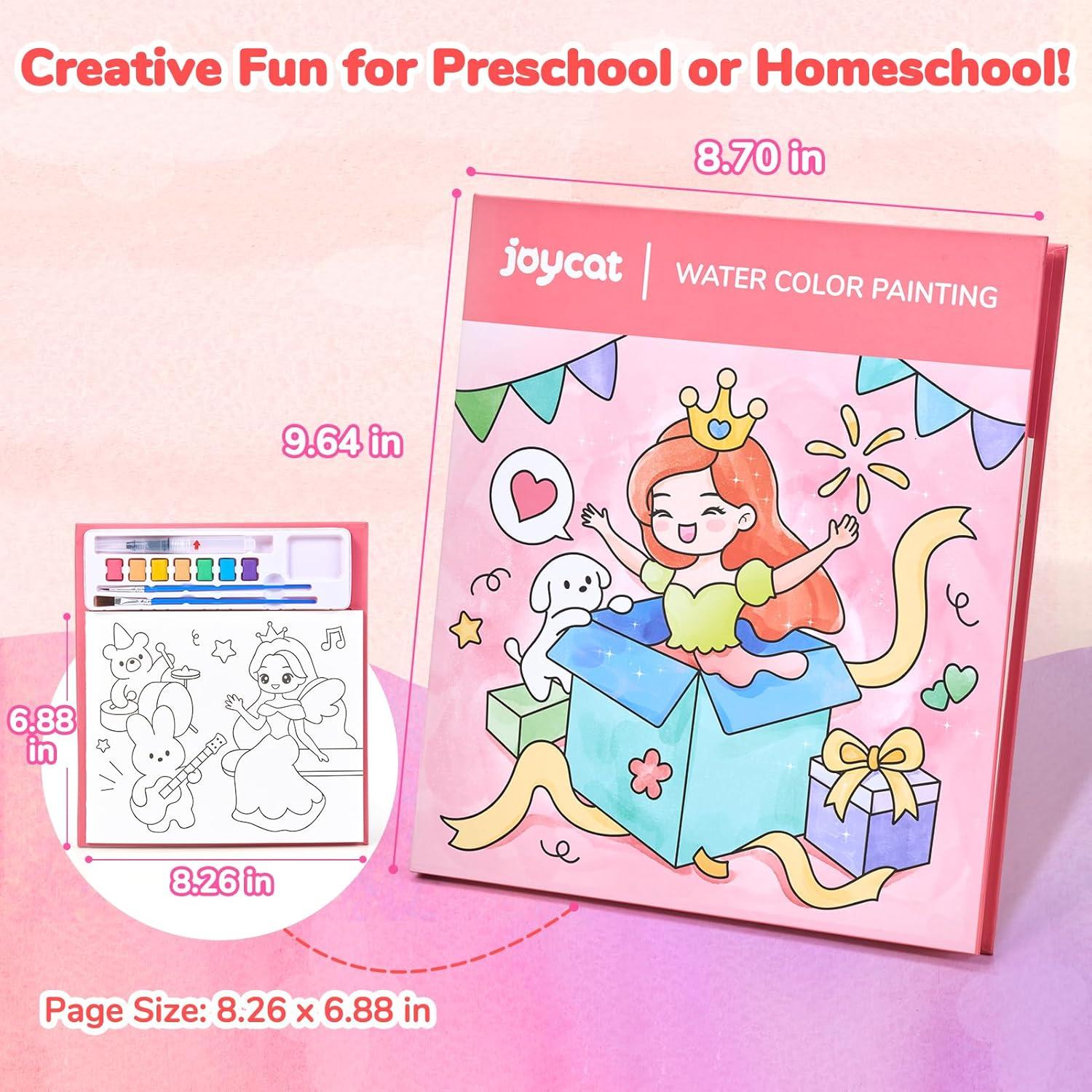 JoyCat Paint with Water Coloring Books for Toddlers, Watercolor Painting Sets for Kids Ages 3-5 4-8, Arts and Crafts Drawing Activities Toy Birthday Gift for Boys Girls (Alphabet)(Party)