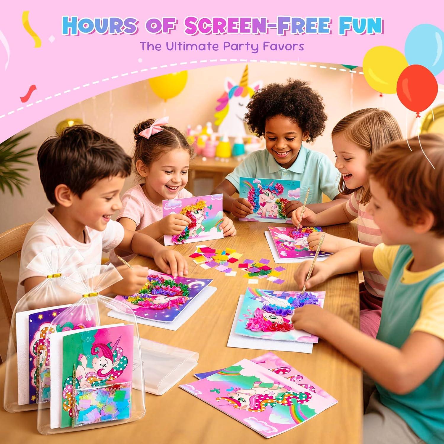 JoyCat 24P Animal Dot Art +24P Poke Art for Kids Party Favors – Easter Basket Stuffers for Toddlers Dot Stickers Mess-Free Craft Kits for Ages 3-8, Easter Gifts for Kids Small Goodie Bag Stuffers
