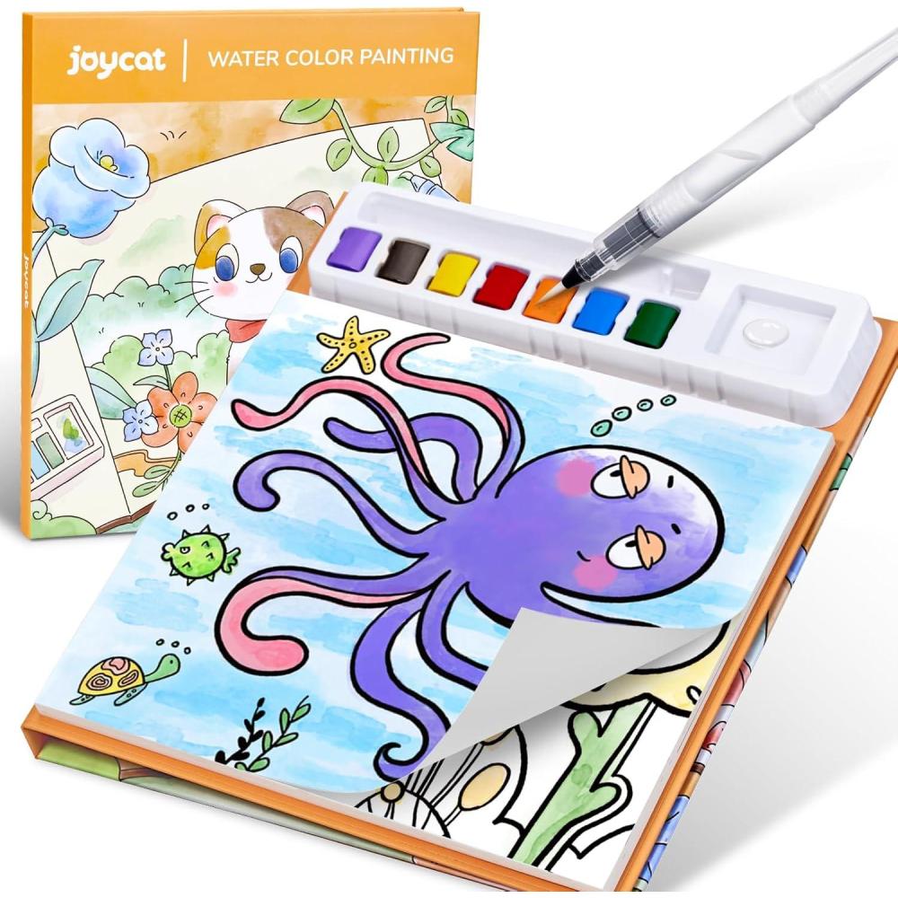 JoyCat Paint with Water Coloring Books for Toddlers, Watercolor Painting Sets for Kids Ages 3-5 4-8, Arts and Crafts Drawing Activities Toy Birthday Gift for Boys Girls (Alphabet)(Common Knowledge)