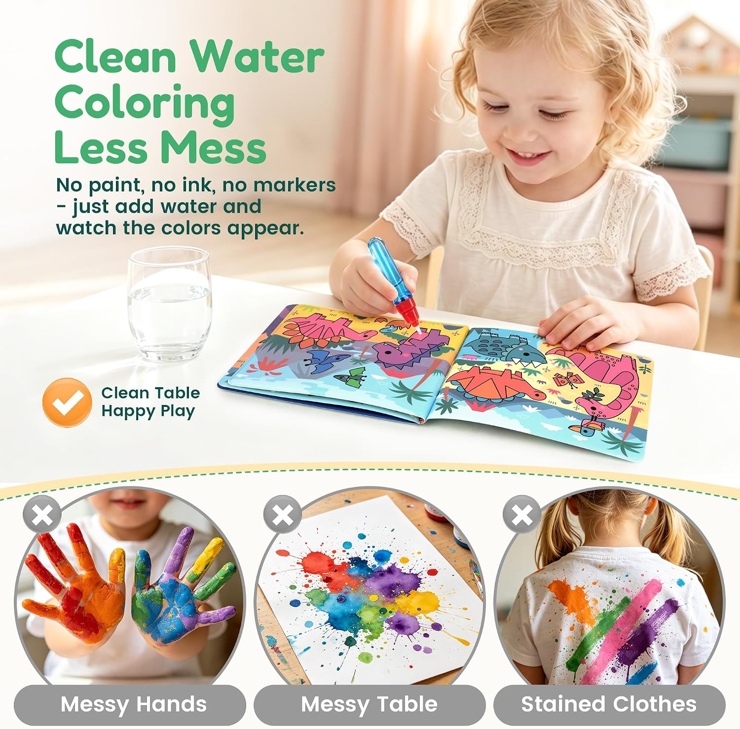 JoyCat Paint with Water Coloring Book for Toddlers, Reusable (Fairy)(1)
