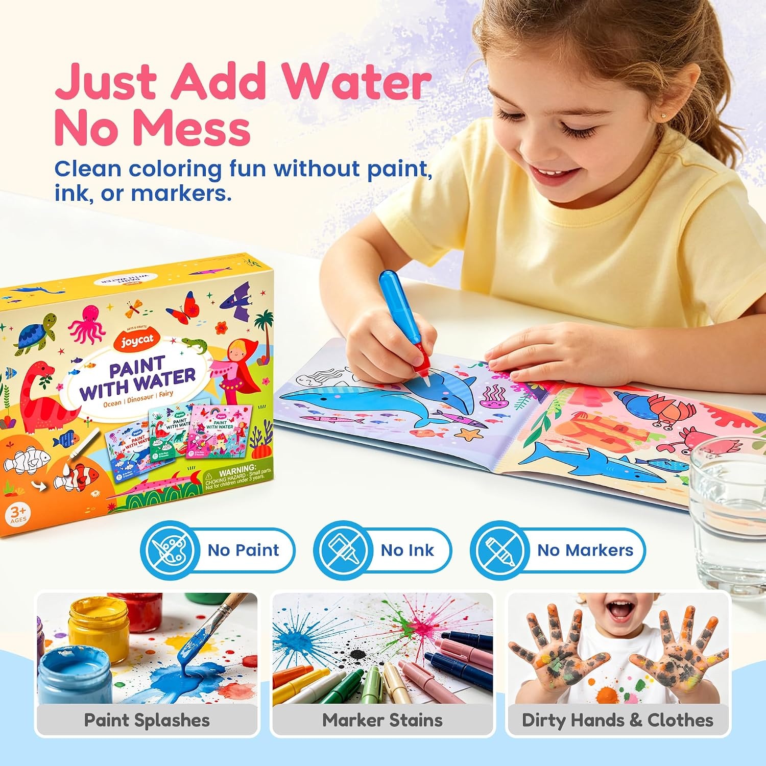 JoyCat Paint with Water Coloring Book for Toddlers, Reusable (Fairy)(1)