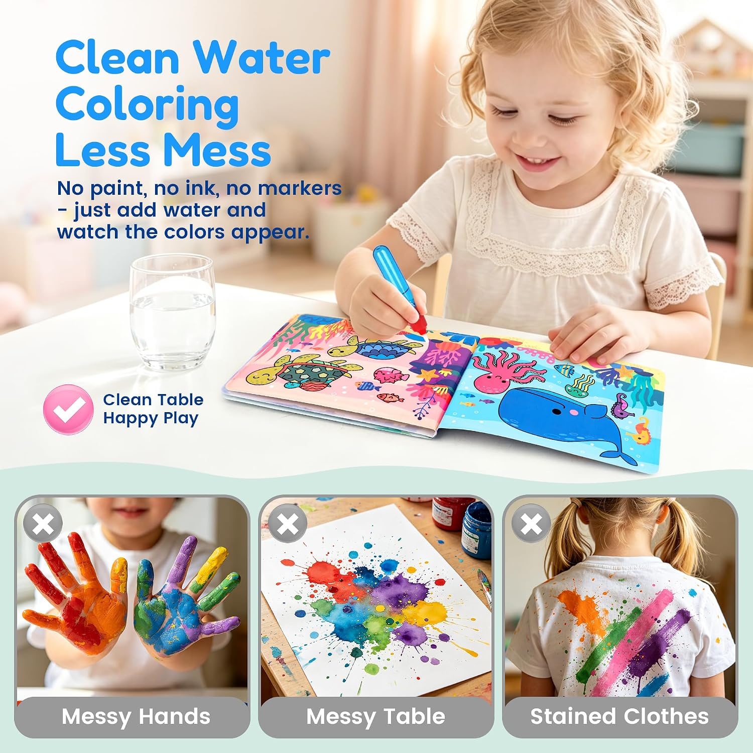 JoyCat Paint with Water Coloring Book for Toddlers, Reusable (Fairy)(1)