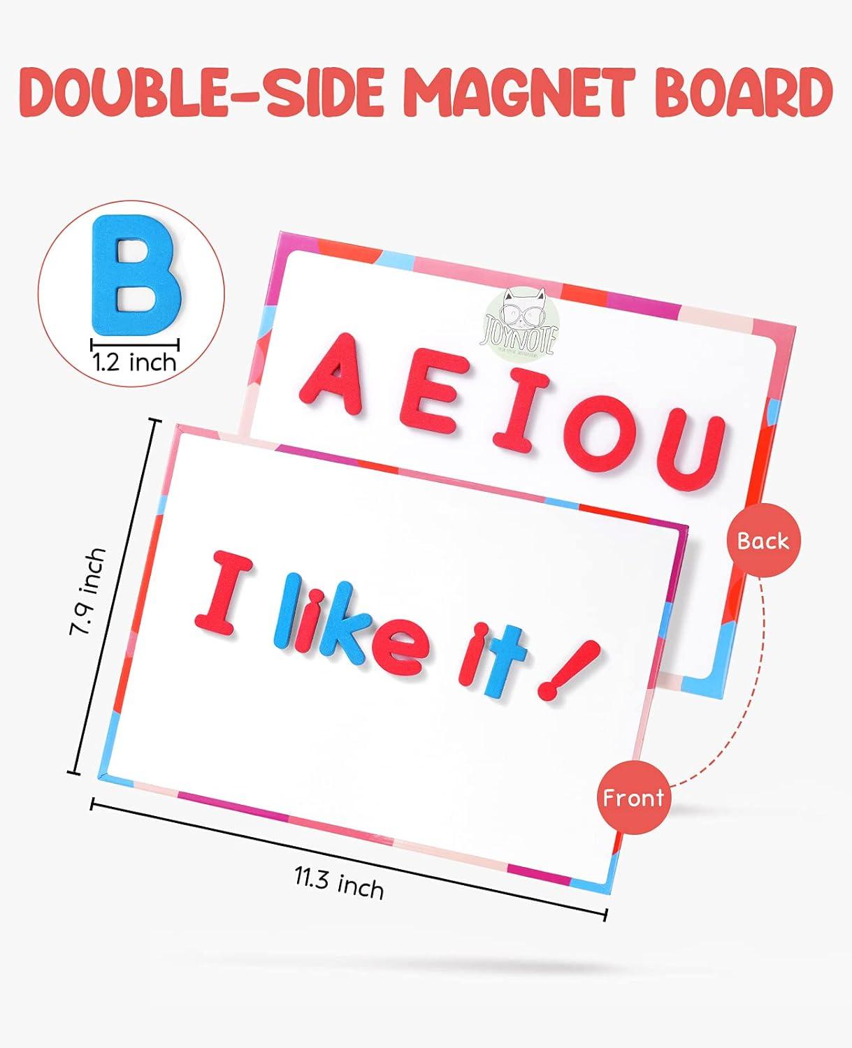 JoyNote Classroom Magnetic Letters Kit 234 Pcs with Double-Side Magnet Board – Foam Alphabet Letters for Kids Spelling and Learning