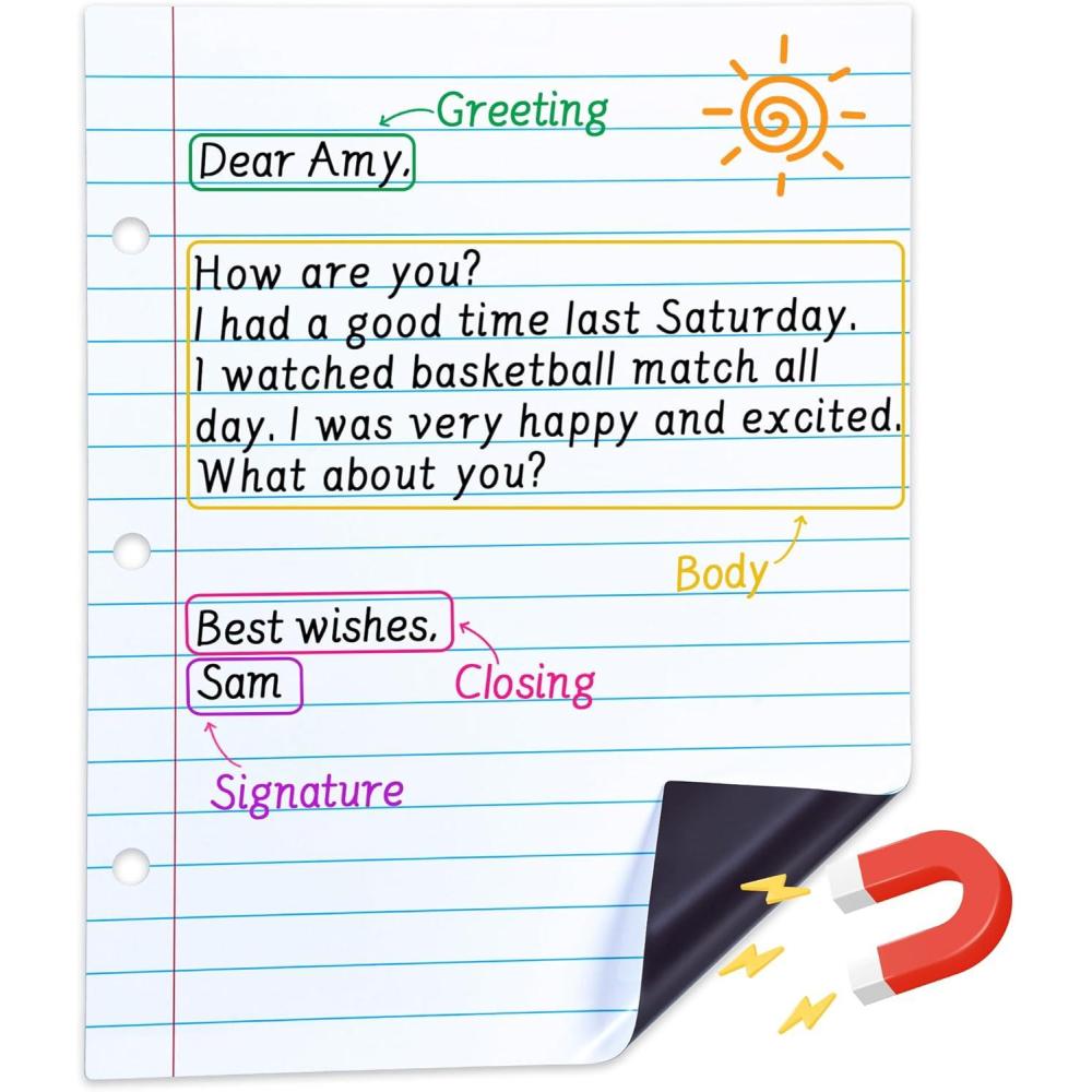 JoyCat Giant Magnetic Dry Erase Notebook Paper, 22″ L x 28″ H Handwriting Lined White Board for Classroom Must Haves,Whiteboard Accessories for Homeschool Teaching Supplies