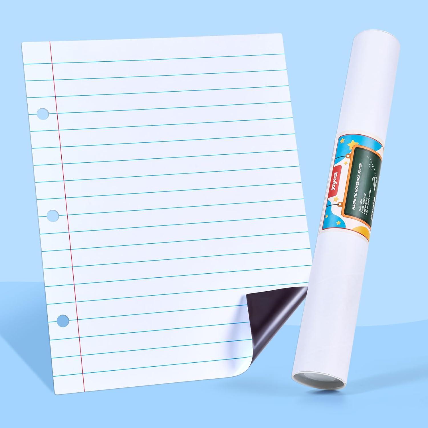 JoyCat Giant Magnetic Dry Erase Notebook Paper, 22″ L x 28″ H Handwriting Lined White Board for Classroom Must Haves,Whiteboard Accessories for Homeschool Teaching Supplies